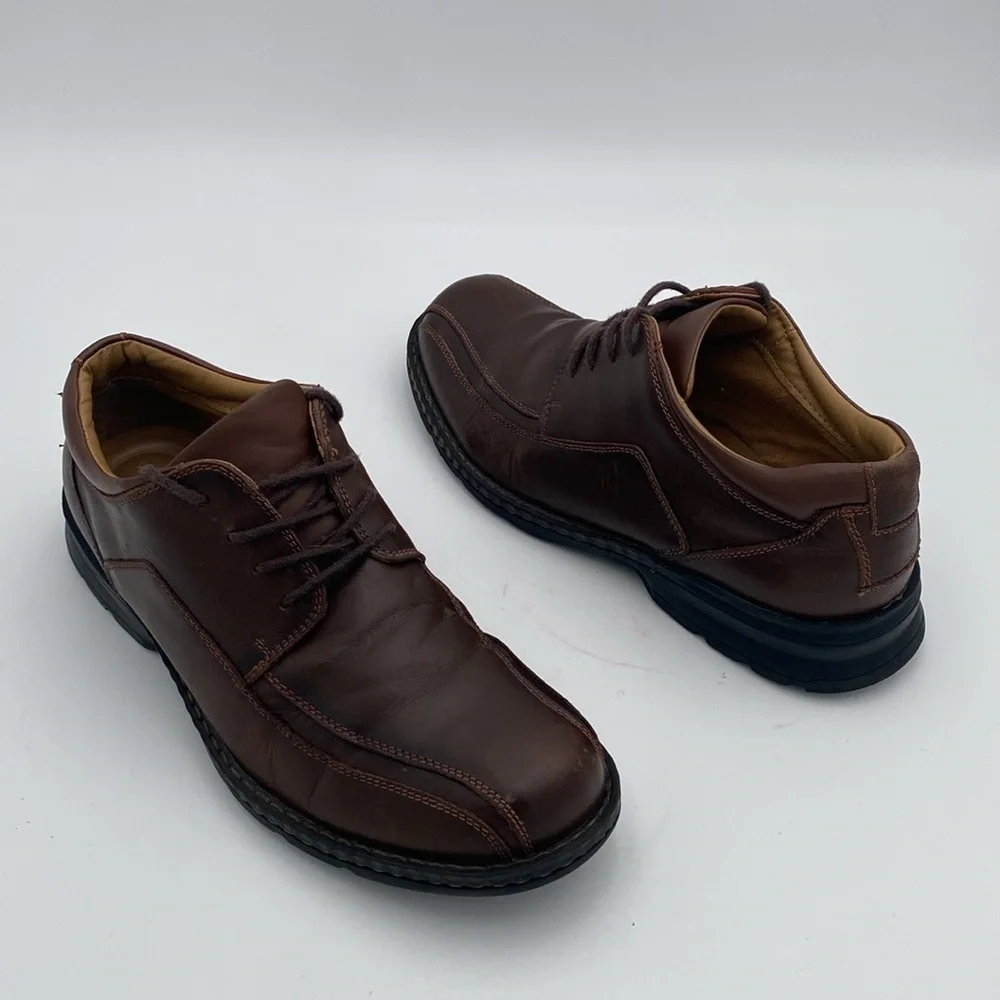 Dockers Men's Brown Leather pro style Shoes Oxford men 10M office casual comfort